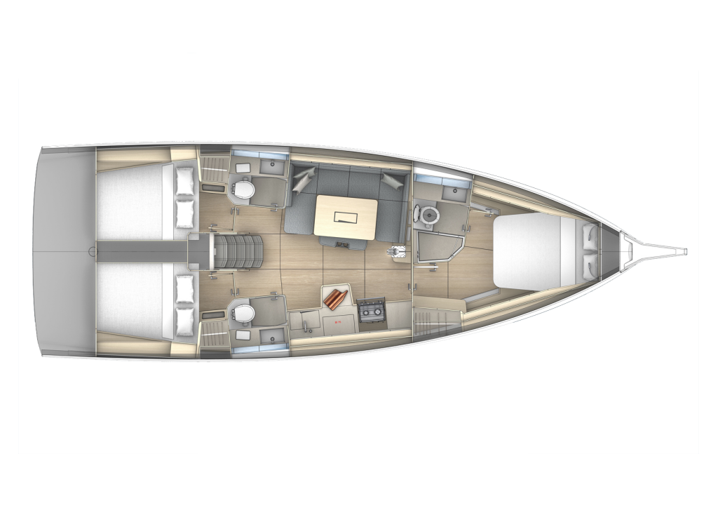 Dufour 41, Kaya